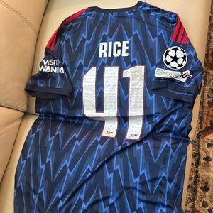 Arsenal F.C. 2025/26  Away Soccer Jersey Size Fits Extra  Large  Declan Rice #41